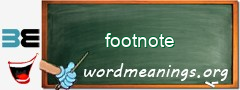 WordMeaning blackboard for footnote